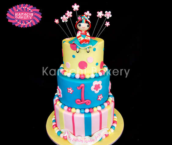 Beautiful Big Pink Cake. Birthday Cake Stock Photo, Picture and Royalty  Free Image. Image 45282656.